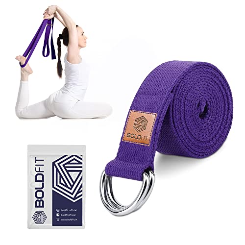 Boldfit Yoga Belt for Women and Men - Yoga Strap for Stretching with Extra Safe Adjusta…