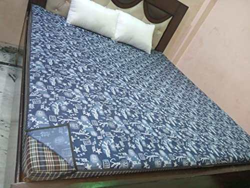 Home dressing Polyester Water Proof Terry Pvc Mattress Protector/Cover - 75" X 78", Kin…
