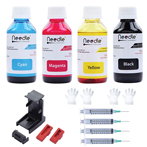 Needle 4x100gms Cartridge Refill Ink | Made in India | Compatible with Inkjet Printers…