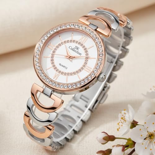 IIK COLLECTION Watches for Women Round Studded Dial |Analogue Quartz Movemnet Ladies Wa…