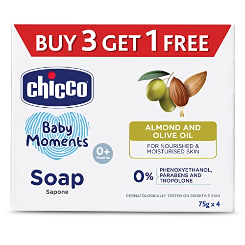 Chicco Baby Moments Soap 75g Buy 3 Get 1 Free For Nourished & Moisturised Skin With Nat…