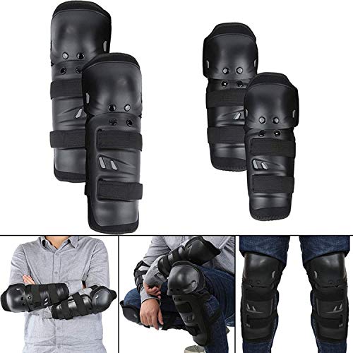 Linist 4Pcs Adults Motorcycle Elbow Knee Pads Cycling Elbow Knee Pads Guard Protector P…