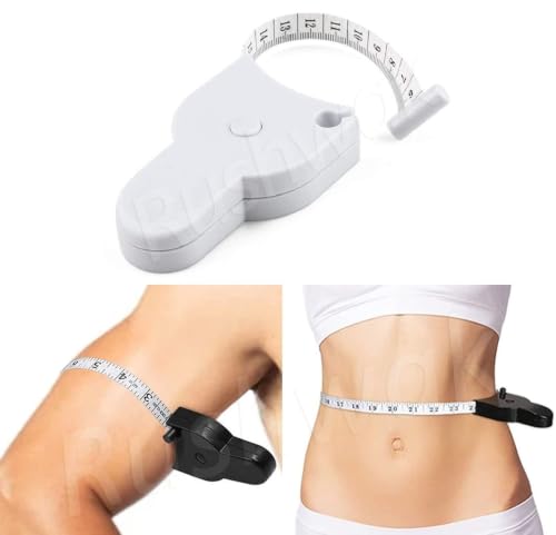 Rushwak Body Measuring Tape with Lock Pin and Retractable Push Button 150 CM Measuremen…