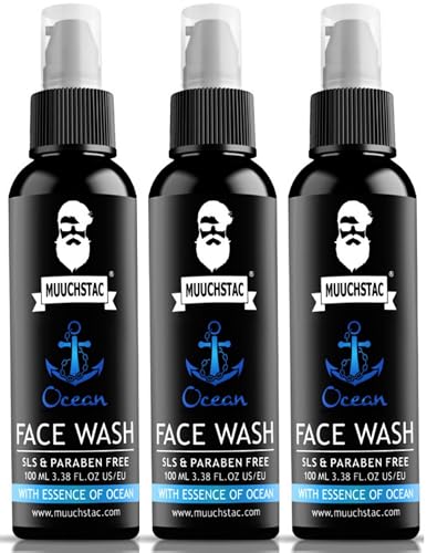 Muuchstac Ocean Face Wash for Men | Fight Acne & Pimples, Brighten Skin, Clears Dirt, O…