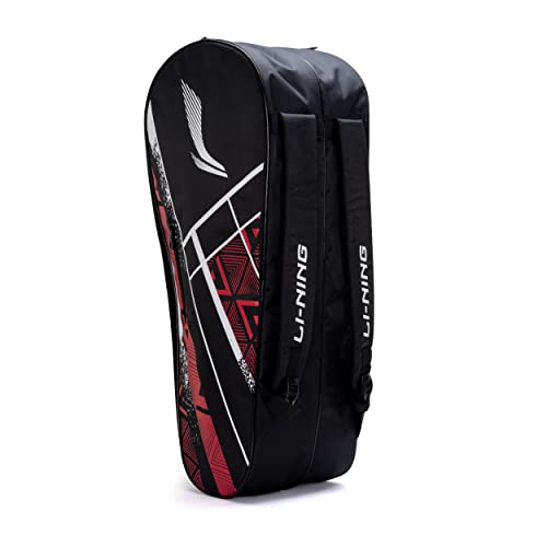 Li-Ning Raider Max Double Zipper Polyester Badminton Kit Bag (Black , Large) | Unbreaka…