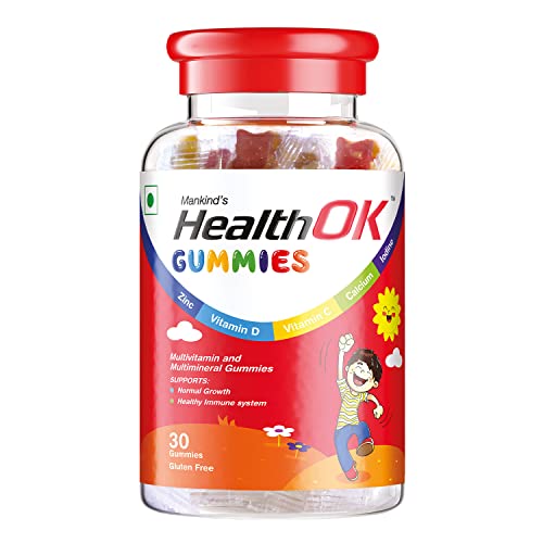 Health Ok Mankind Gummies (Bottle of 30 Gummies), Multivitamin and Multimineral for Kid…