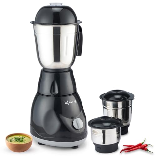Lifelong LLMG23 Power Pro 500-Watt Mixer Grinder with 3 Jars (Liquidizing, Wet Grinding…