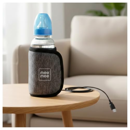 Mee Mee Portable Bottle Warmer | Warms Milk in 10 Minutes | USB Rechargeable Travel War…