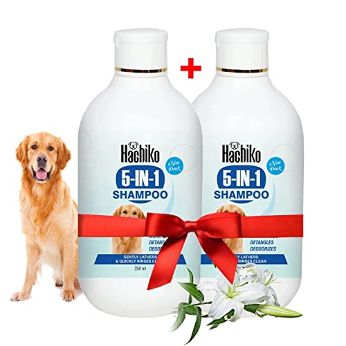 Hachiko :-5 In 1 Dog Shampoo|Ditch To Itch Dog Shampoo For Labrador,German Shepherd,Gol…