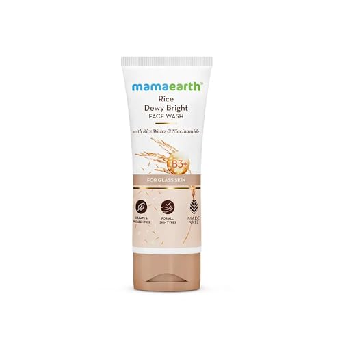 Mamaearth Rice Dewy Bright Face Wash With Rice Water & Niacinamide for Glass Skin | For…