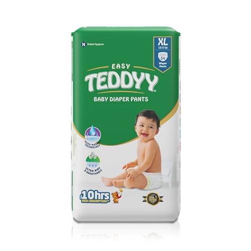 TEDDYY Easy Baby XL Size Diaper Pant Style | 54 Count (Extra Large) | 12–17 kg (Pack of…