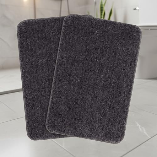 SARAL Home Microfiber Solid Rectangle Anti-Skid Bath Mats | Soft & Super Absorbent Mats…
