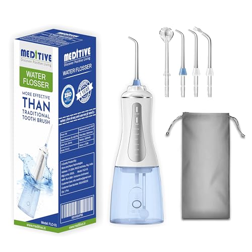 MEDITIVE Water Flosser Cordless for Teeth, Portable Oral Irrigator, Cordless Water Dent…