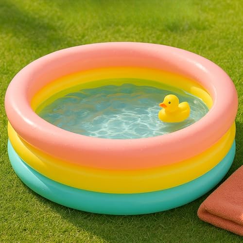 Toy Imagine™ 2 ft Swimming Pool for Kids Small Size for 0 to 2 Years | Inflatable Round…