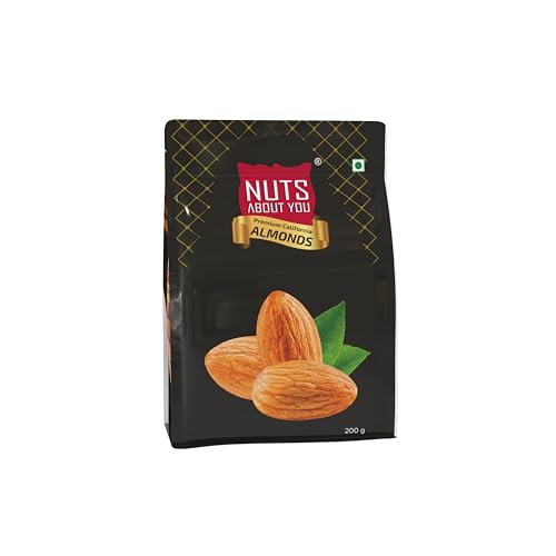 Nuts About You Premium ALMONDS, 200 g | New Crop | Premium | 100% Natural | Badam | Fre…