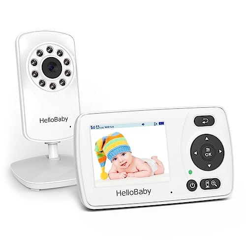 HelloBaby Monitor with Camera and Audio, 1000ft Long Range Video Baby Monitor-No WiFi,…