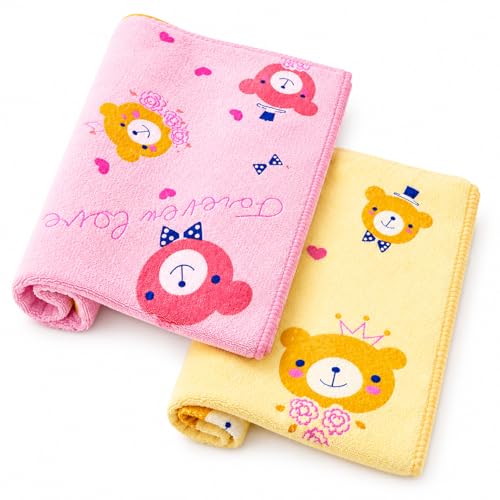 TEDDYIFY Baby Bath Towels Pack of 2 | Soft Cotton Terry Towels for Newborns, Infants &…
