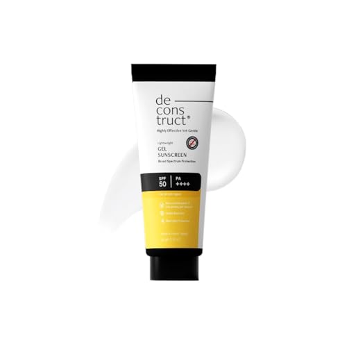 Deconstruct Gel Sunscreen for Oily skin SPF 50 PA++++ |100% Photostable Sunscreen |4 Ne…