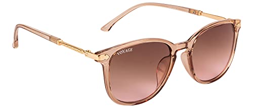 Voyage UV Protected Rectangular Women Sunglasses - (A3046MG3181 | Brown & Pink Lens | B…