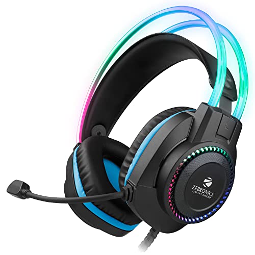 Zebronics Jet PRO Premium Wired Gaming On Ear Headphone with LED for Headband + earcups…