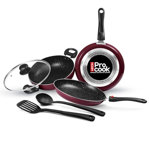 Milton Pro Cook Induction Cookware & Gas Stove Friendly Kitchen Jewel Set | 5 Pc Non-St…