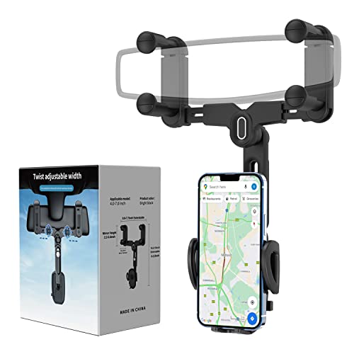 MIUOLV 360° Rotatable and Retractable Car Phone Holder, Universal Adjustable Rear View…