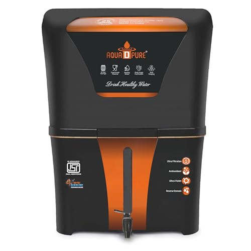 AQUA D PURE Alkaline RO Water Purifier 12L RO+UV+UF+TDS Control with Goodness of copper…