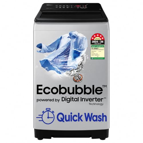 Samsung Smart Choice 8 kg, 5 star, Eco Bubble Tech, Digital Inverter Motor, Soft Closin…