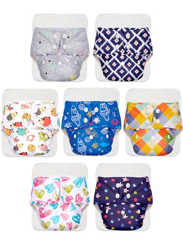 Superbottoms Basic Leakage-proof advanced cloth diapers for babies, High Absorbent 7 re…