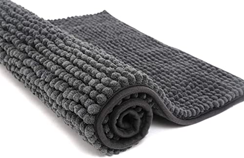 Roseate Shaggy Chenille Bath Mat (40x60 cm) Extra Soft Super Absorbent Anti Skid Door M…