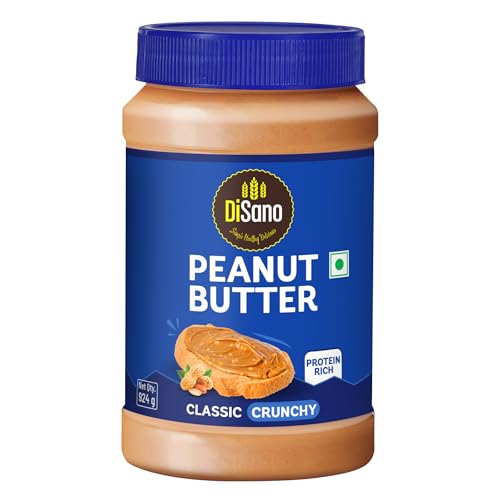 DiSano Classic Peanut Butter Crunchy, 924g, 25g Protein, Roasted Peanuts, Ideal for Pre…