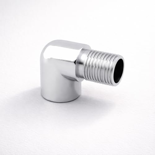 Chrome Plated 90 Degree Elbow 1/2 Inch | Male Female Threaded CP Elbow | Brass Pipe Fit…