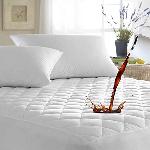 Ayka 100% Waterproof Cotton Quilted Mattress Protector King Size Breathable Hypoallerge…