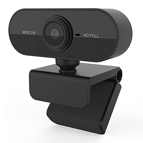 Webcam for PC, 1080p with microphone, USB, 360° adjustable Plug and Play video calling,…