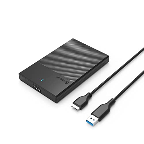 Cablet 2.5 Inch SATA USB 3.0 HDD/SSD Portable External Enclosure for 7mm and 9.5mm, Too…