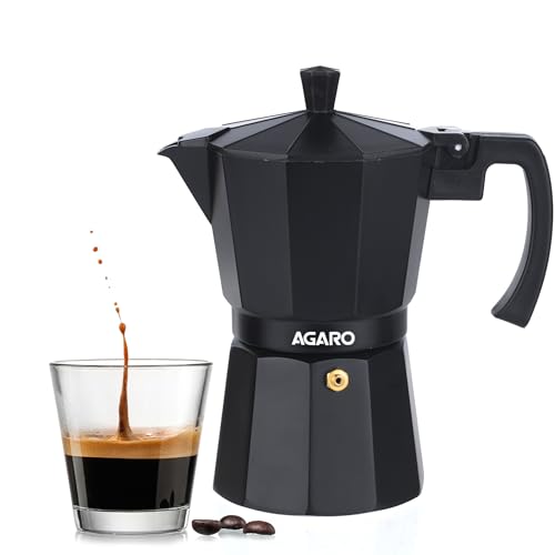 AGARO Classic Moka Pot, Stovetop, Espresso Coffee Maker, 240 Ml, Premium Aluminium Buil…