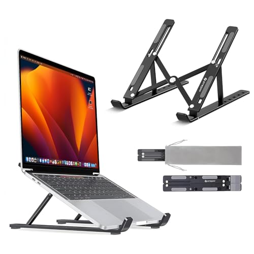 STRIFF Angles Adjustable Aluminum Ergonomic Foldable Portable Tabletop Laptop/Desktop R…