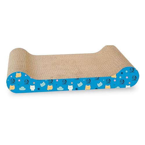 Foodie Puppies 2-in-1 Reversible Cat Scratcher Pad with Catnip for Cats & Kittens, (Cou…