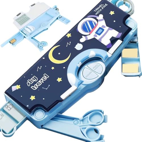 Umadiya Branded Space Theme Magnetic Pencil Box For Kids, Space Pencil Box For Boys & G…