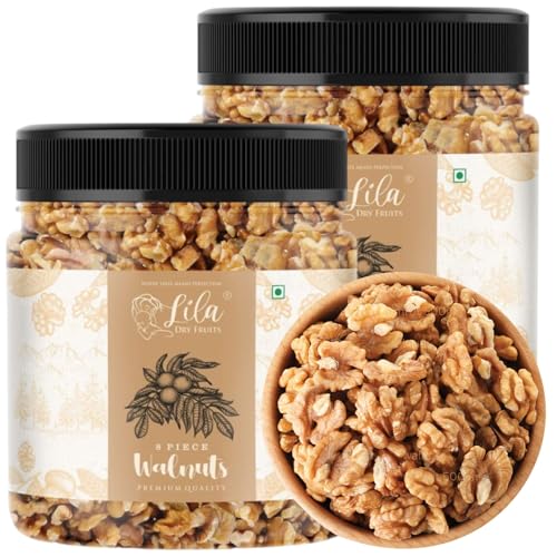 LILA DRY FRUITS Walnuts without Shell 1kg Walnut Grade-8pcs Akhrot