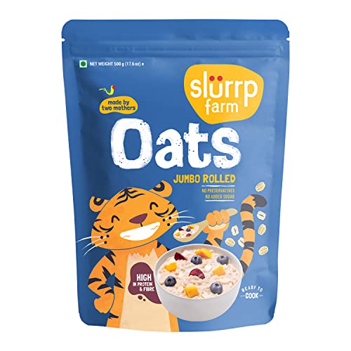 Slurrp Farm Rolled Oats, 100% Natural Wholegrain, High Protein & Fiber, Healthy Food wi…