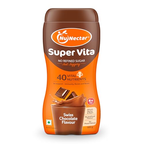 NuNectar Super Vita 500g | Nutrition Drink for Kids, No Sugar, No Junk, 40 Nutrients, S…