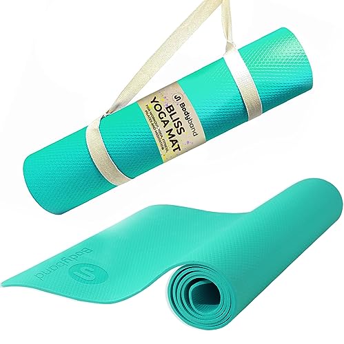 Bodyband Yoga Mat For Women & Men 4Mm With Carry Strap Eva Material Extra Thick Exercis…