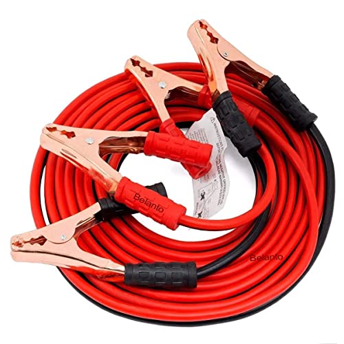 Belanto Car Heavy Duty Auto Jumper Cable, Automotive Battery Booster Wire with Clamp fo…