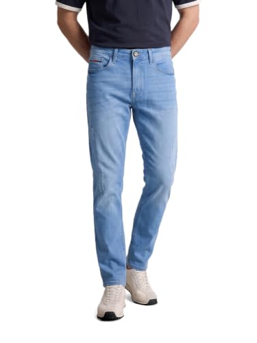 The Indian Garage Co Men Slim Fit Solid Mid-Rise Jeans Light Blue