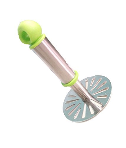 GANESH Stainless Steel Potato Crusher Vegetable Smasher Pav Bhaji Masher with Handle fo…