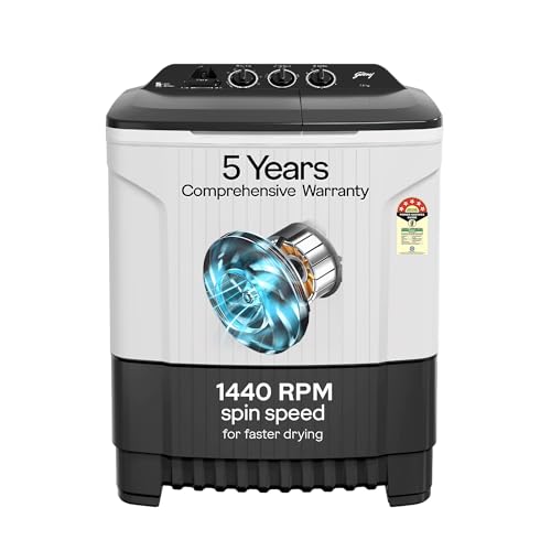 Godrej 7.5Kg 5 Star with 5 Years Comprehensive Warranty, Trio Scrub Pulsator for Powerf…
