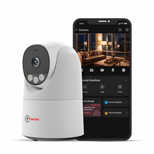 Trueview 3MP WiFi Robot Camera | Baby Monitoring & Home Security | Night Vision | AI Mo…
