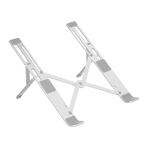 amazon basics Laptop Stand, Height-Adjustable, Foldable, Portable, Ventilated, Fits Up…