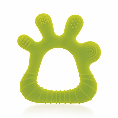 BeeBaby Finger Shape Soft Silicone Teether for 3+ Months with Storage Case, BPA Free Te…